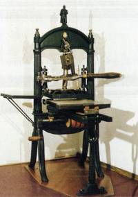 Kniehebelpresse aus dem Jahr 1837