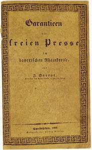 "Garantien der freien Presse" von Joseph Savoye