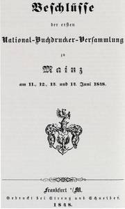 Beschlüsse der Buchdrucker-Versammlung  Juni 1848