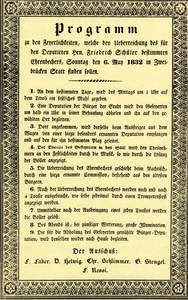 Programm des Festes für Schüler am 29. Januar 1832
